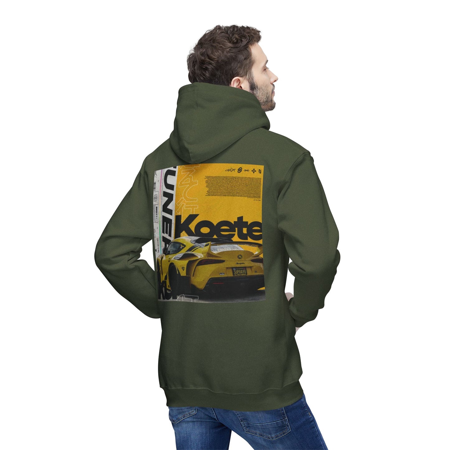 Unisex Hooded Sweatshirt with Car Graphic - Perfect for Automobiles Enthusiasts