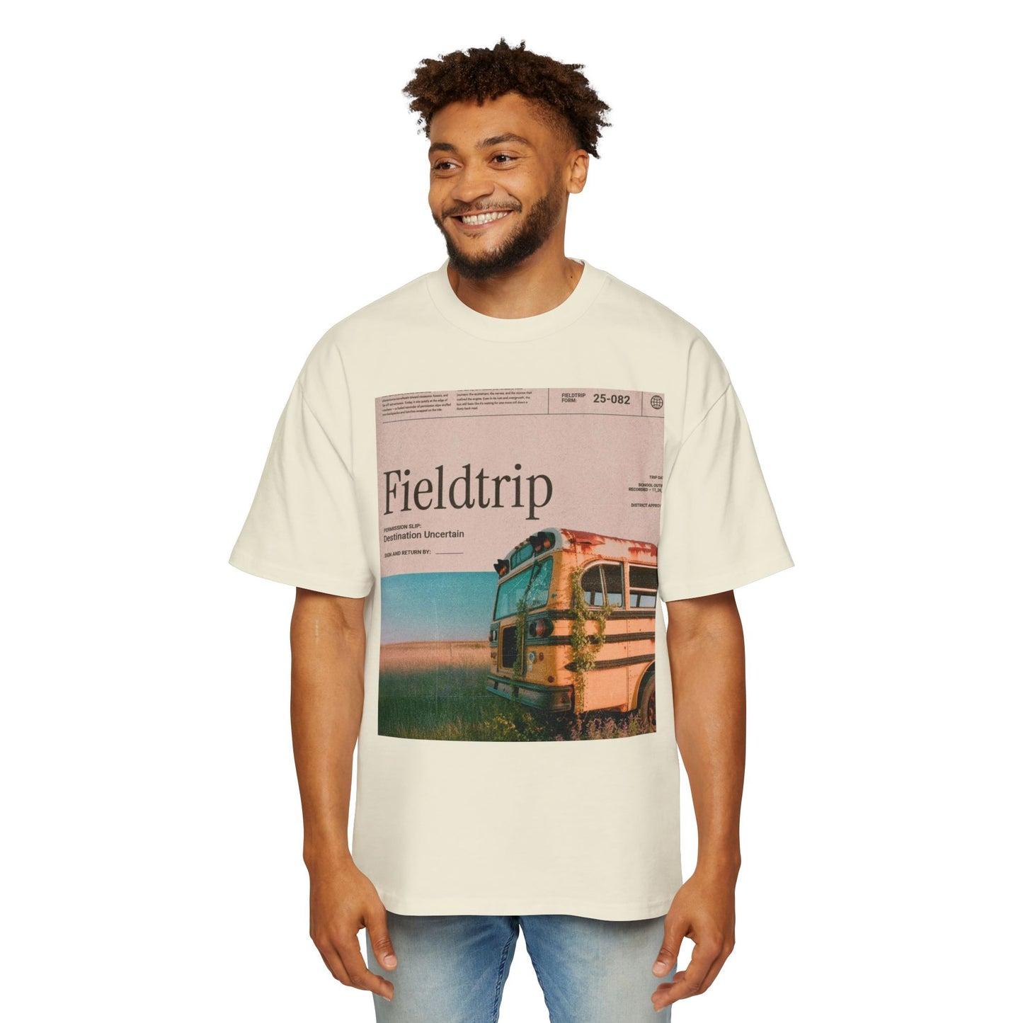 Fieldtrip Graphic Tee — Vintage School Bus Photo Print