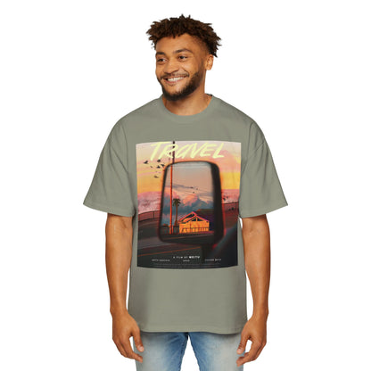 Travel Sunset Tee — Retro Roadside Mirror Graphic T-Shirt