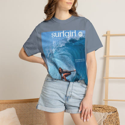 Surfgirl Wave Photo T-Shirt — Vintage Surf Magazine Graphic Tee