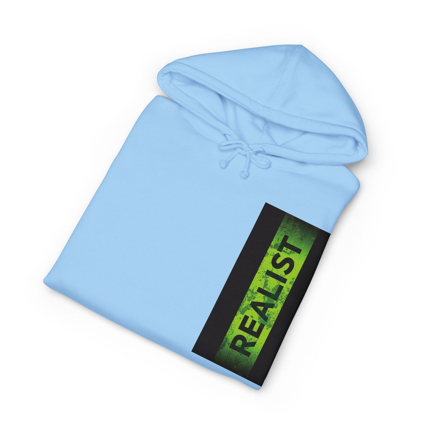 Realist Ghost Hoodie — Neon Yellow Graphic Pullover