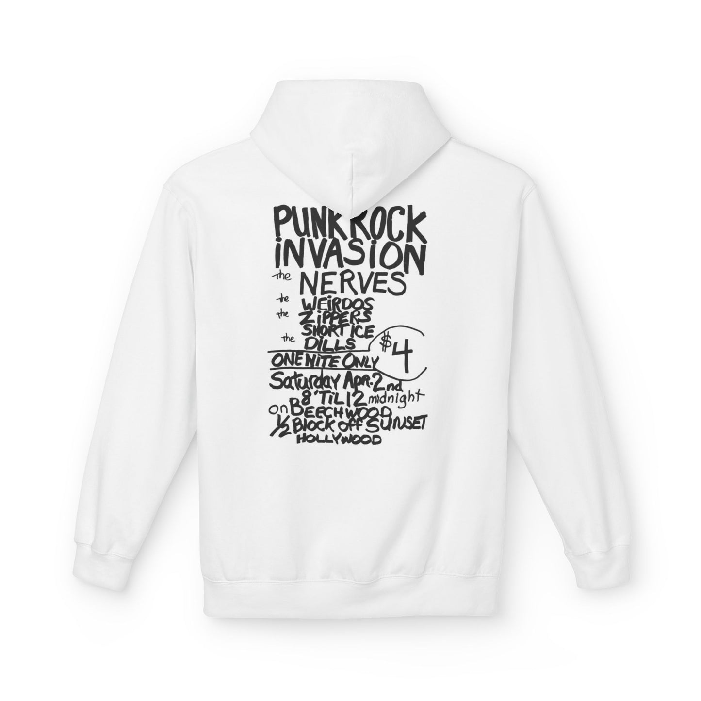 Unisex Punk Rock Fleece Hoodie - Softstyle, Cozy, Perfect for Concerts