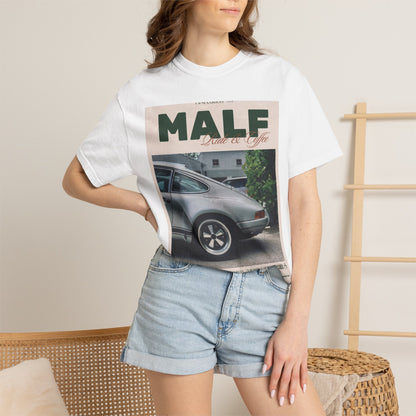 Vintage Porsche Photo Tee — "MALF Live to Ride" Graphic T-Shirt