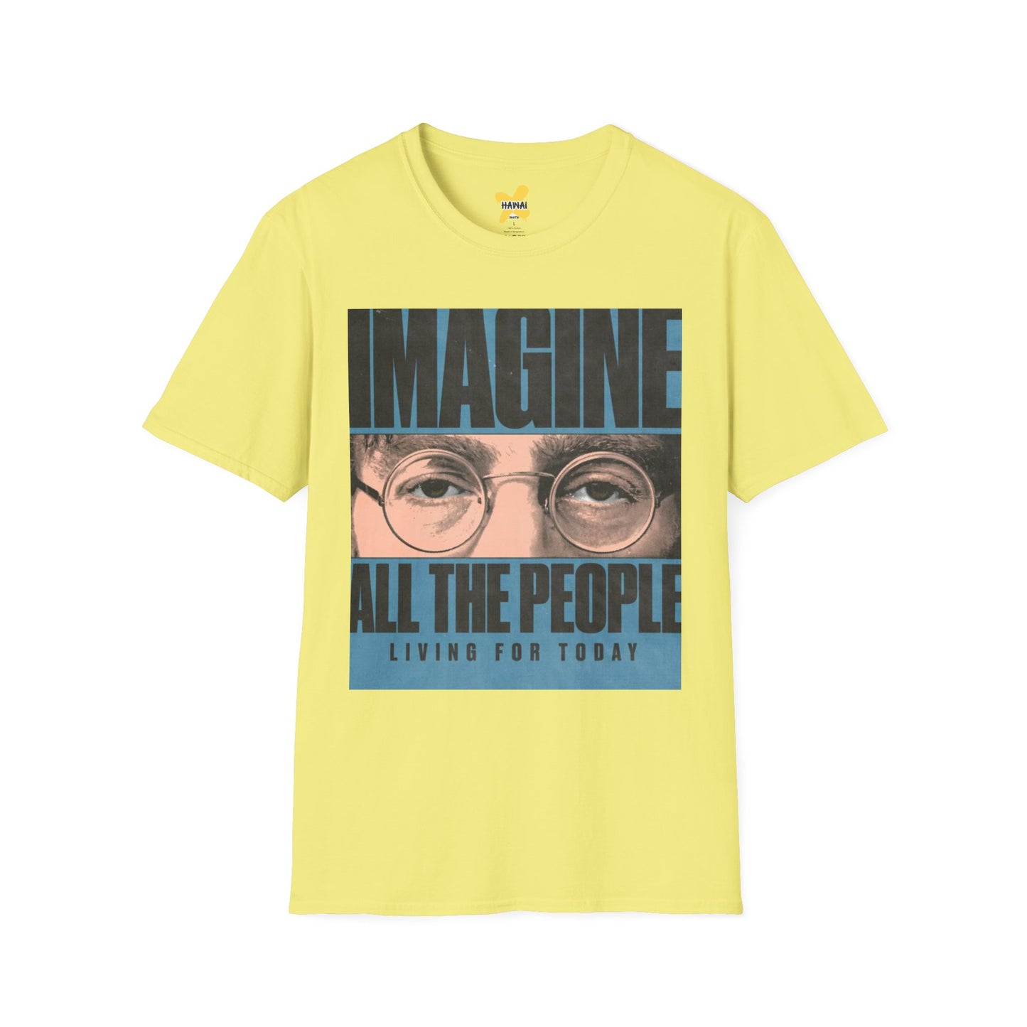 Imagine All the People Unisex Softstyle T-Shirt - Inspirational Graphic Tee for Comfort & Style