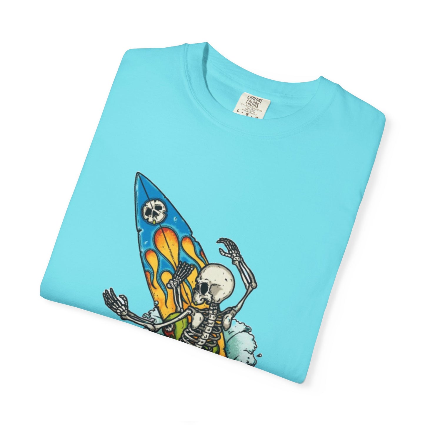 Surfing Skeleton Unisex T-shirt | Graphic Tee, Vintage Style, Beachwear, Gift for Surfers, Fun Summer Look