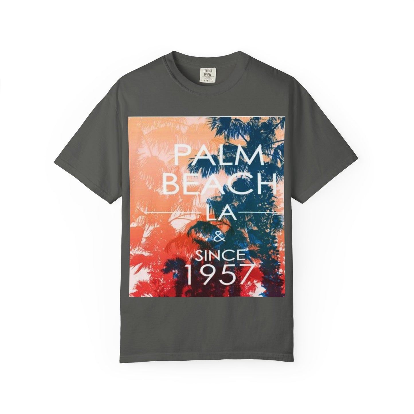 Vintage Palm Beach T-Shirt, Casual Outdoor Wear, Unisex Summer Tee, Beach Vacation Apparel, Retro Graphic Tee