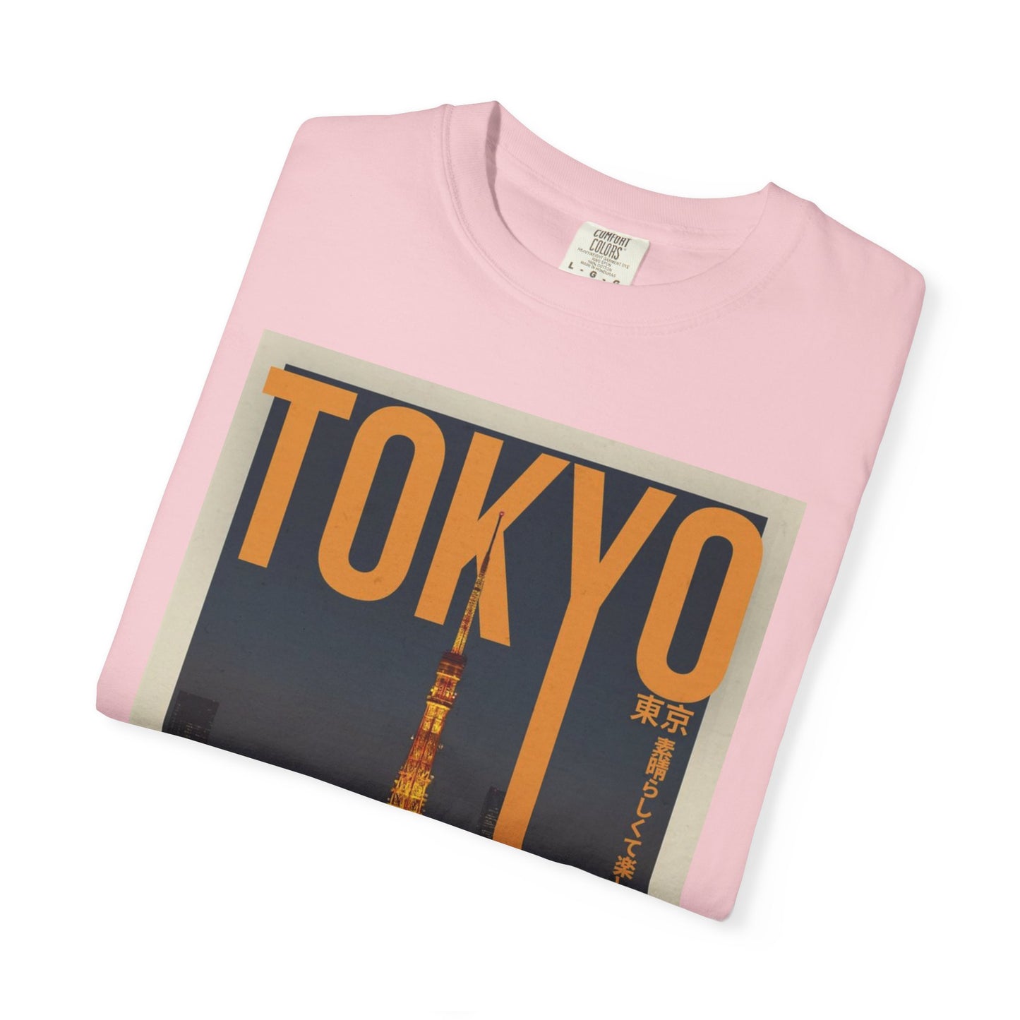 Tokyo Nightscape Graphic T-Shirt — Vintage Japan Tower Travel Poster Tee