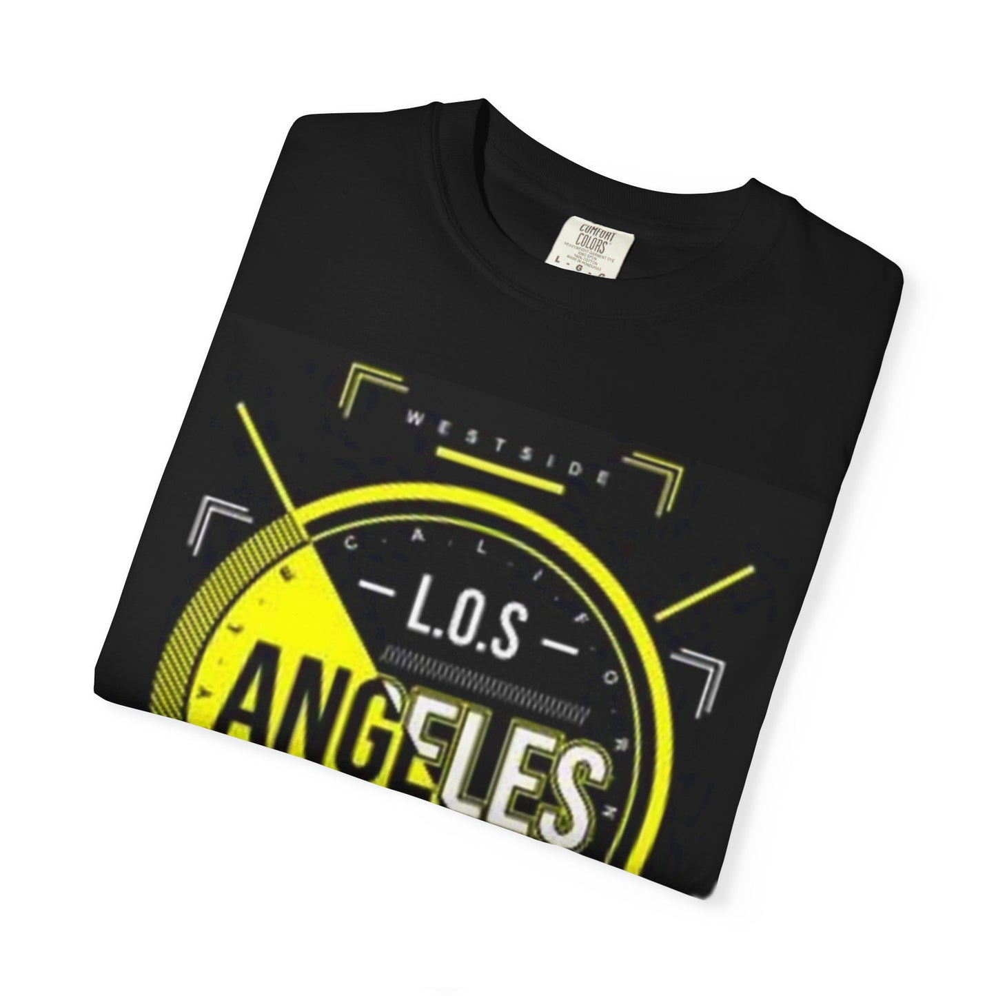 Unisex Garment-Dyed T-Shirt with Automotive Wheel Design