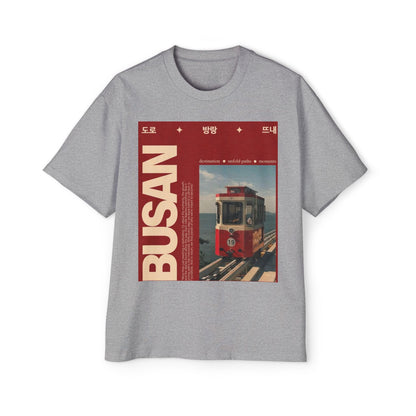 Busan Tram Retro Graphic Tee — Vintage Korea Travel T‑Shirt