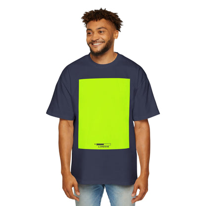Oversized Tee — Neon Green Minimal Graphic "SUMMER LOVEDAY"