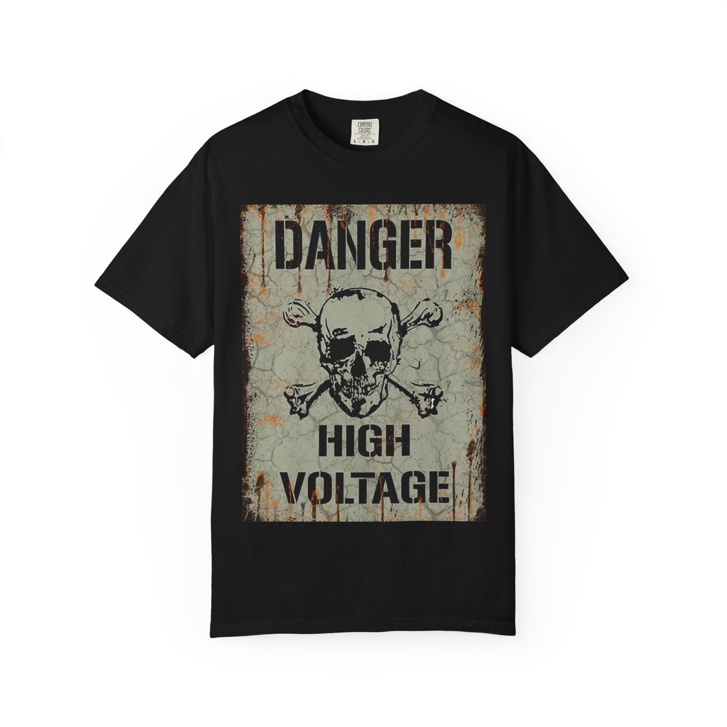 High Voltage Skull T-Shirt – Unisex Garment-Dyed Tee