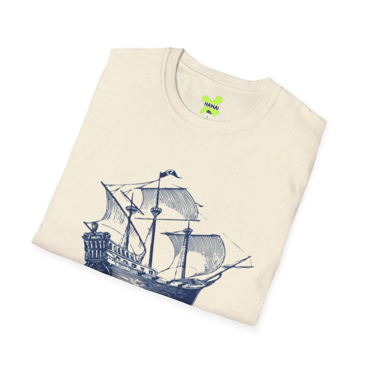 Nautical Adventure Unisex Softstyle T-Shirt - Pirate Ship Design