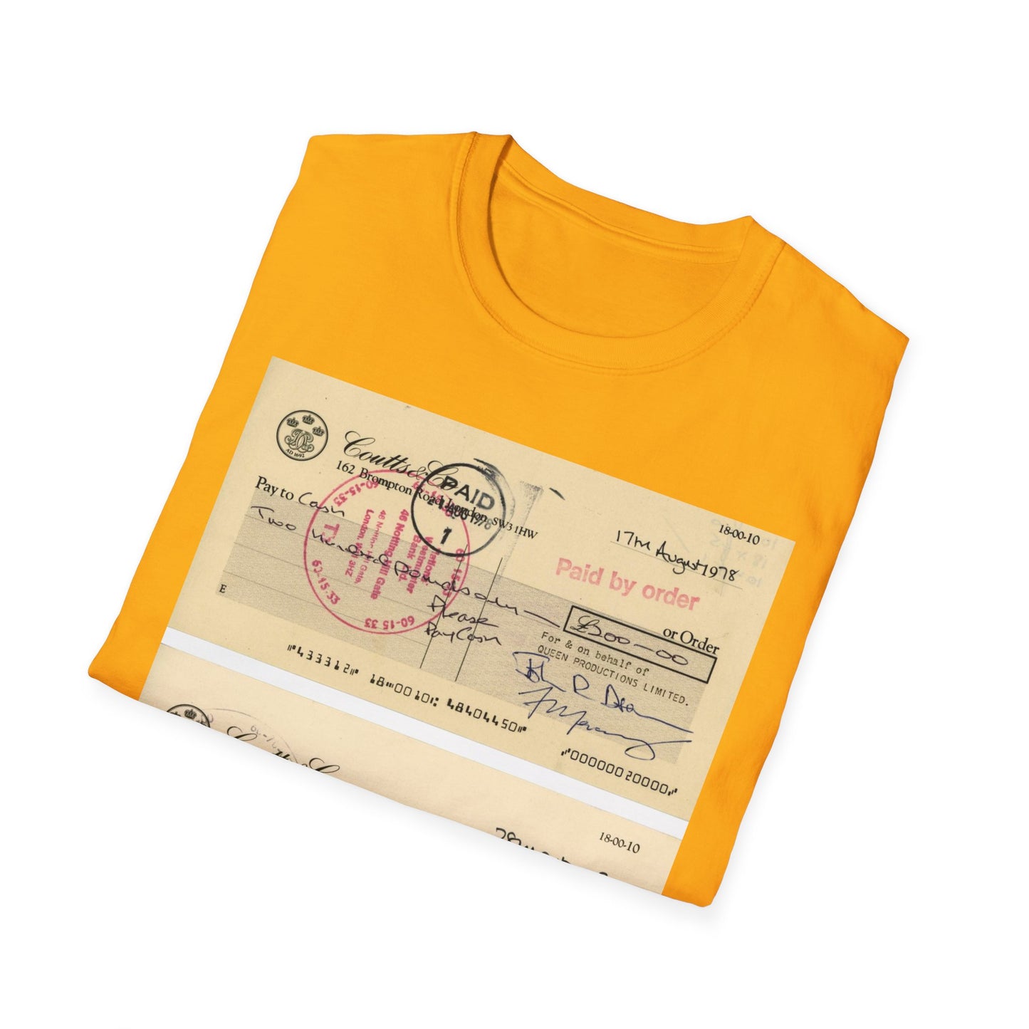 Vintage Document Unisex Softstyle T-Shirt - Paid Graphic Tee