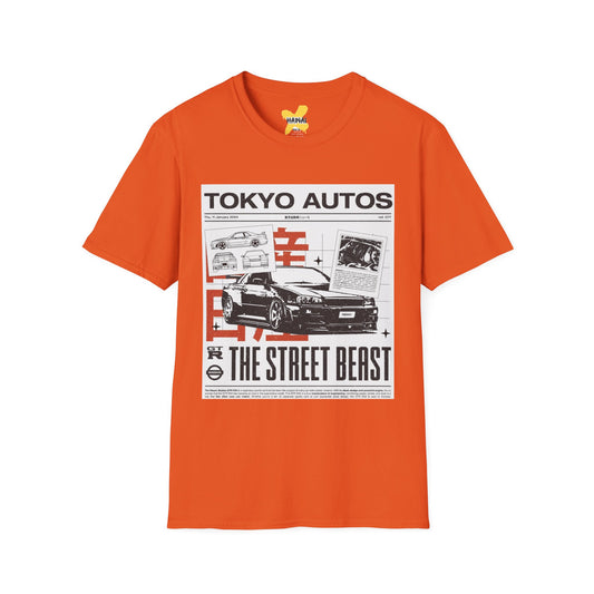 Tokyo Autos Street Beast T-Shirt, Unisex Graphic Tee, Car Enthusiast Gift, Casual Streetwear, Automotive Fashion, Birthday Gift