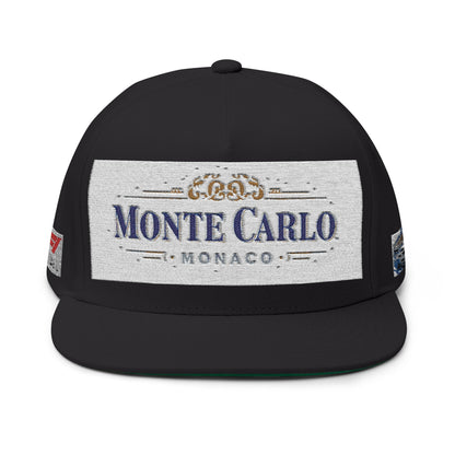 Monte Carlo Monaco Embroidered Flat Bill Cap