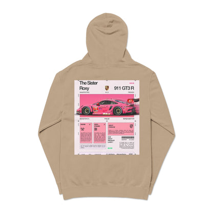 Pigment-Dyed Hoodie — Retro Racing Car Graphic ("911 GT3R")