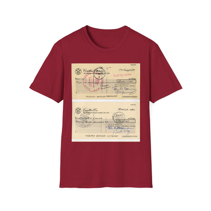 Vintage Document Unisex Softstyle T-Shirt - Paid Graphic Tee
