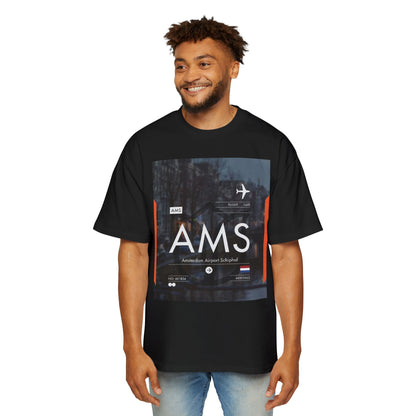 AMS Amsterdam Airport Tee — Travel-Inspired Graphic T-Shirt