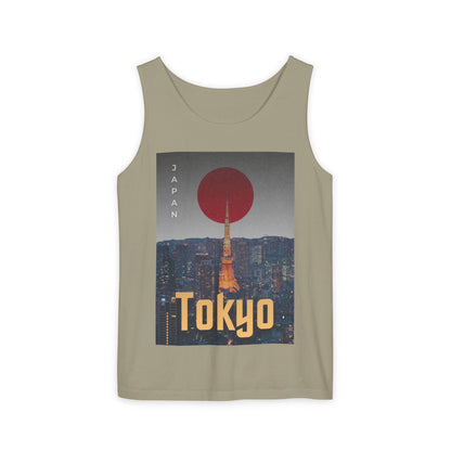 Tokyo Vintage Poster Tank — Japan Cityscape Graphic Tank Top