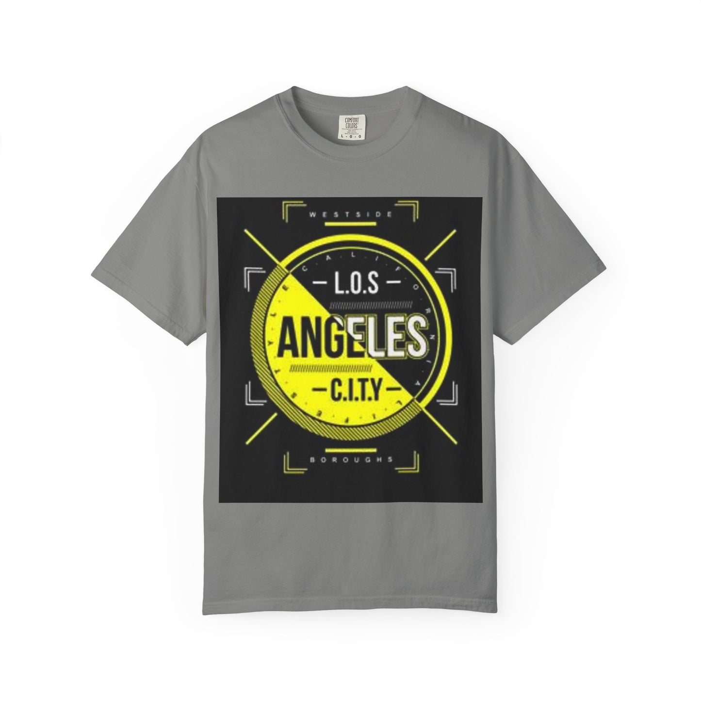 Unisex Garment-Dyed T-Shirt with Automotive Wheel Design