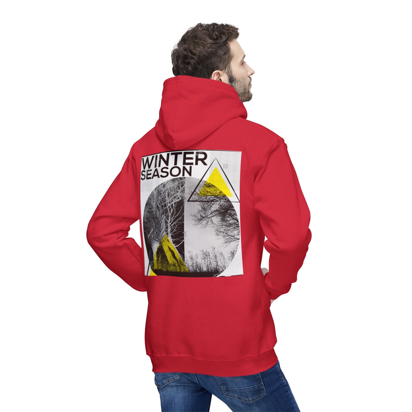 Winter Season Unisex Hoodie, Cozy Sweatshirt for Cold Weather, Holiday Gift, Layering, Casual Wear, Graphic Design