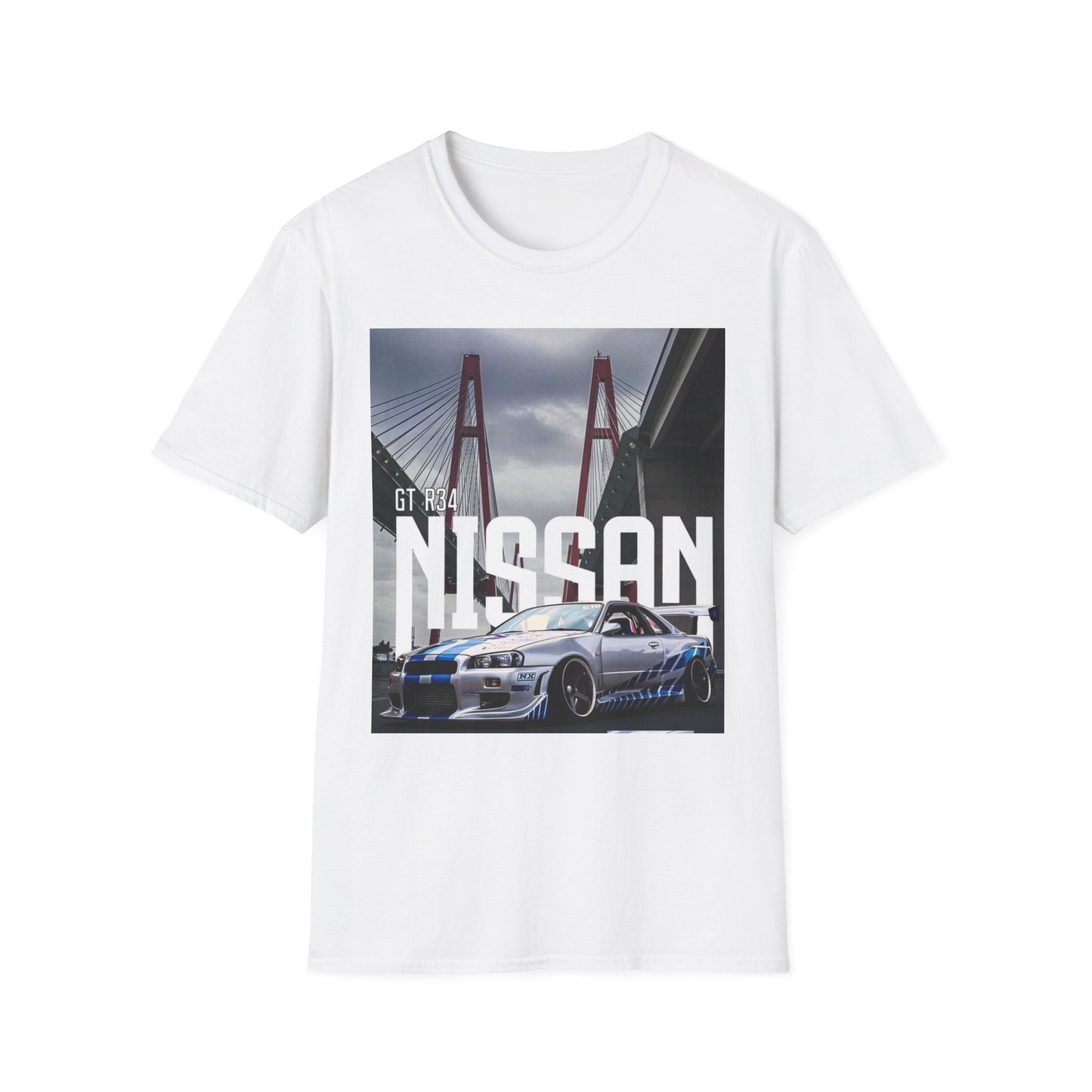 Nissan GT-R 34 Unisex Softstyle T-Shirt - Car Enthusiast Apparel