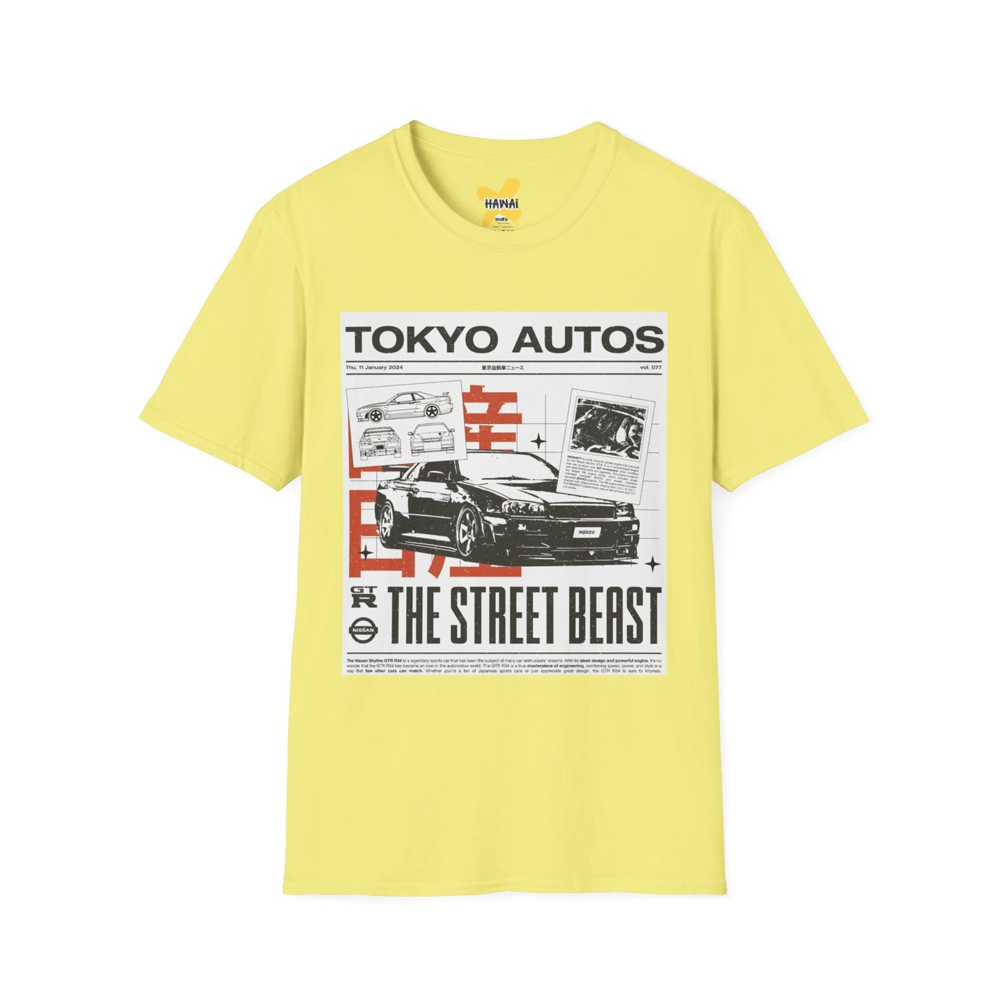 Tokyo Autos Street Beast T-Shirt, Unisex Graphic Tee, Car Enthusiast Gift, Casual Streetwear, Automotive Fashion, Birthday Gift