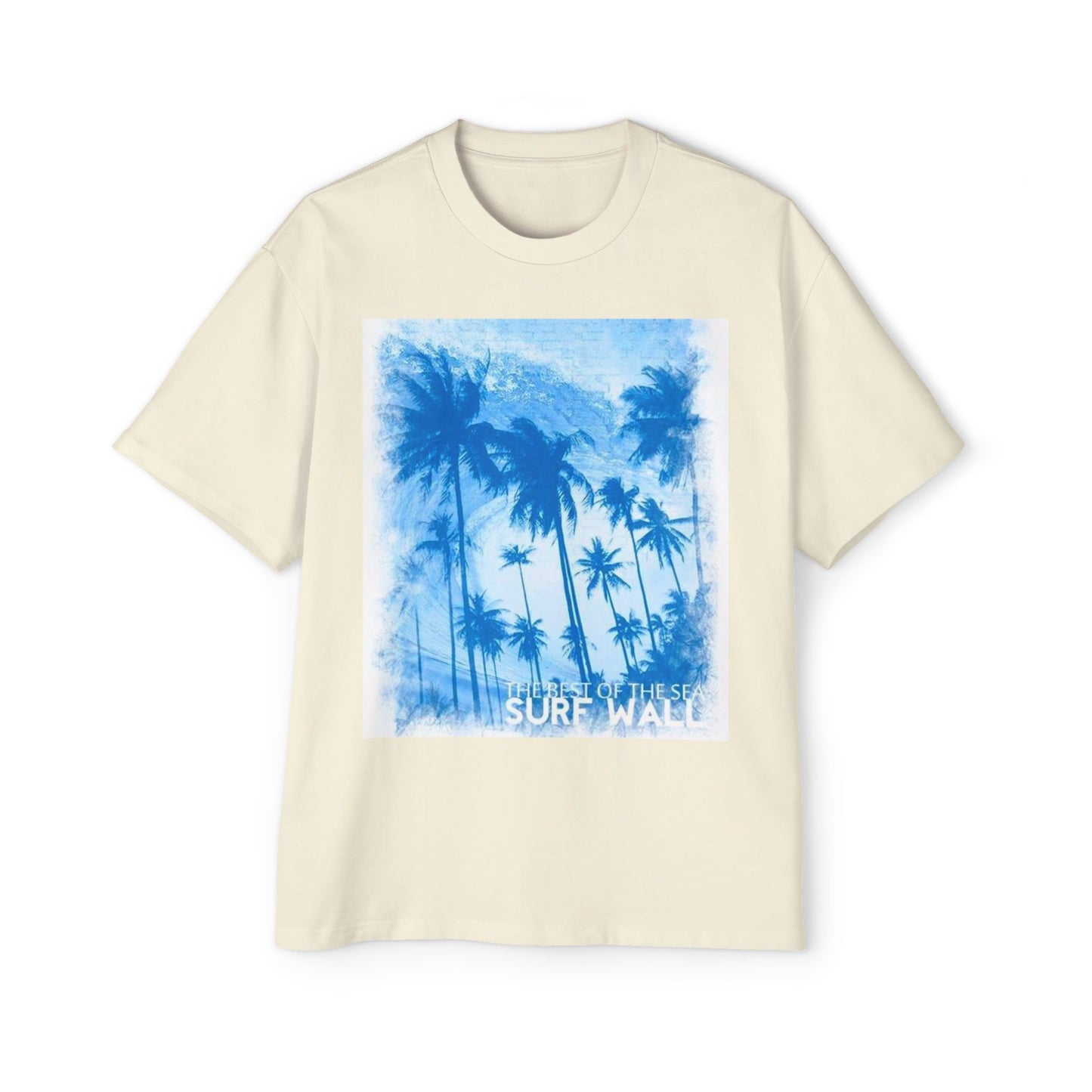 Surf Palm Tee — Blue Tropical Graphic T-Shirt