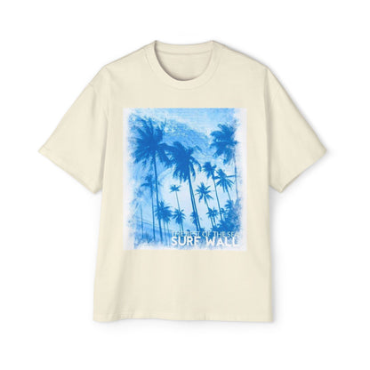 Surf Palm Tee — Blue Tropical Graphic T-Shirt