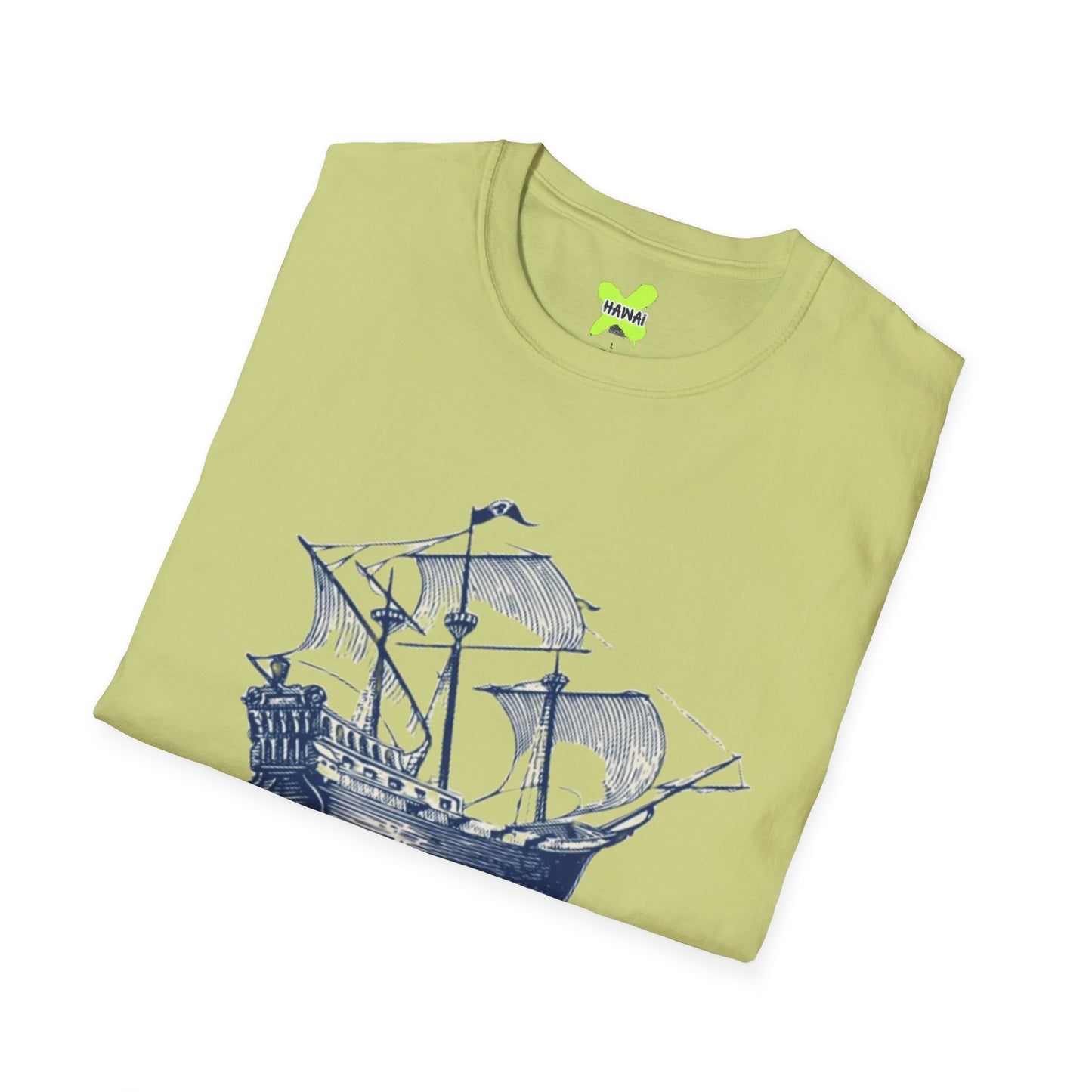 Nautical Adventure Unisex Softstyle T-Shirt - Pirate Ship Design
