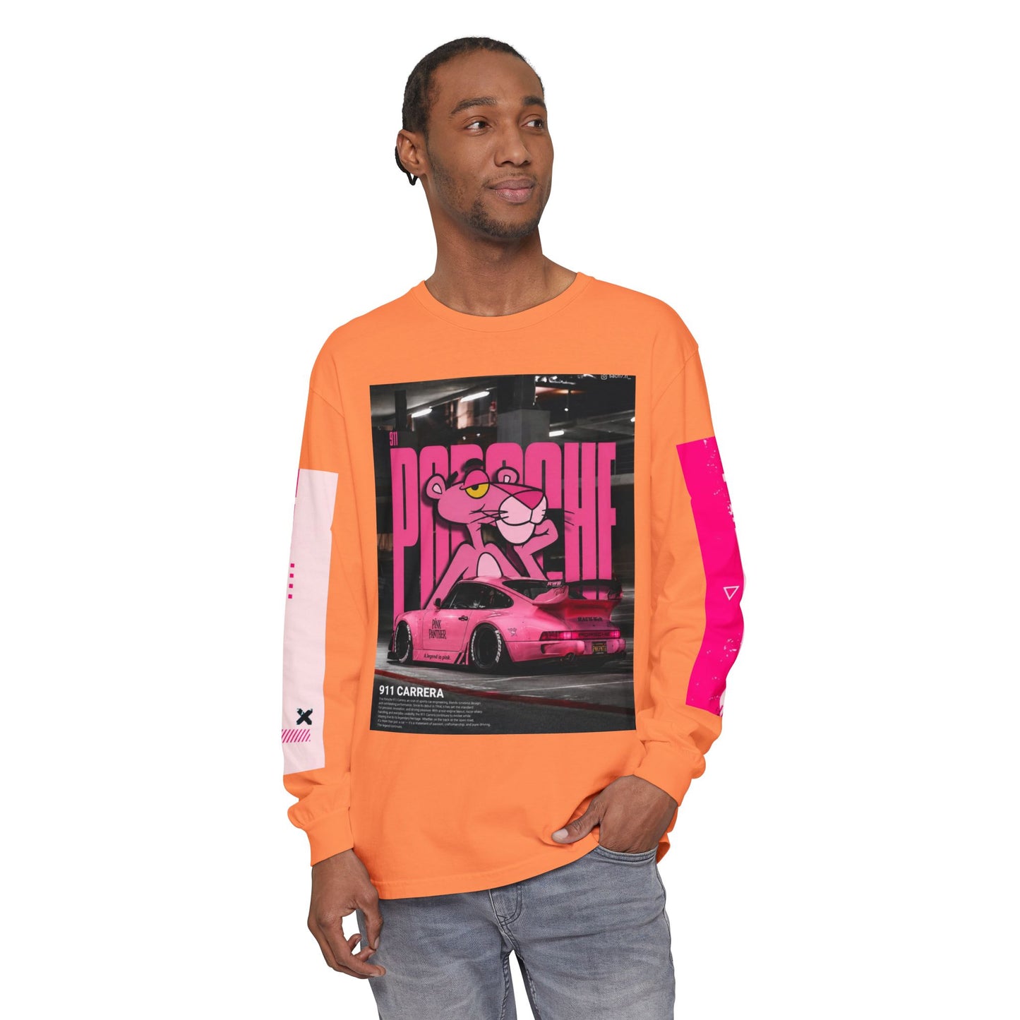 Pink Panther Porsche Long Sleeve T-Shirt