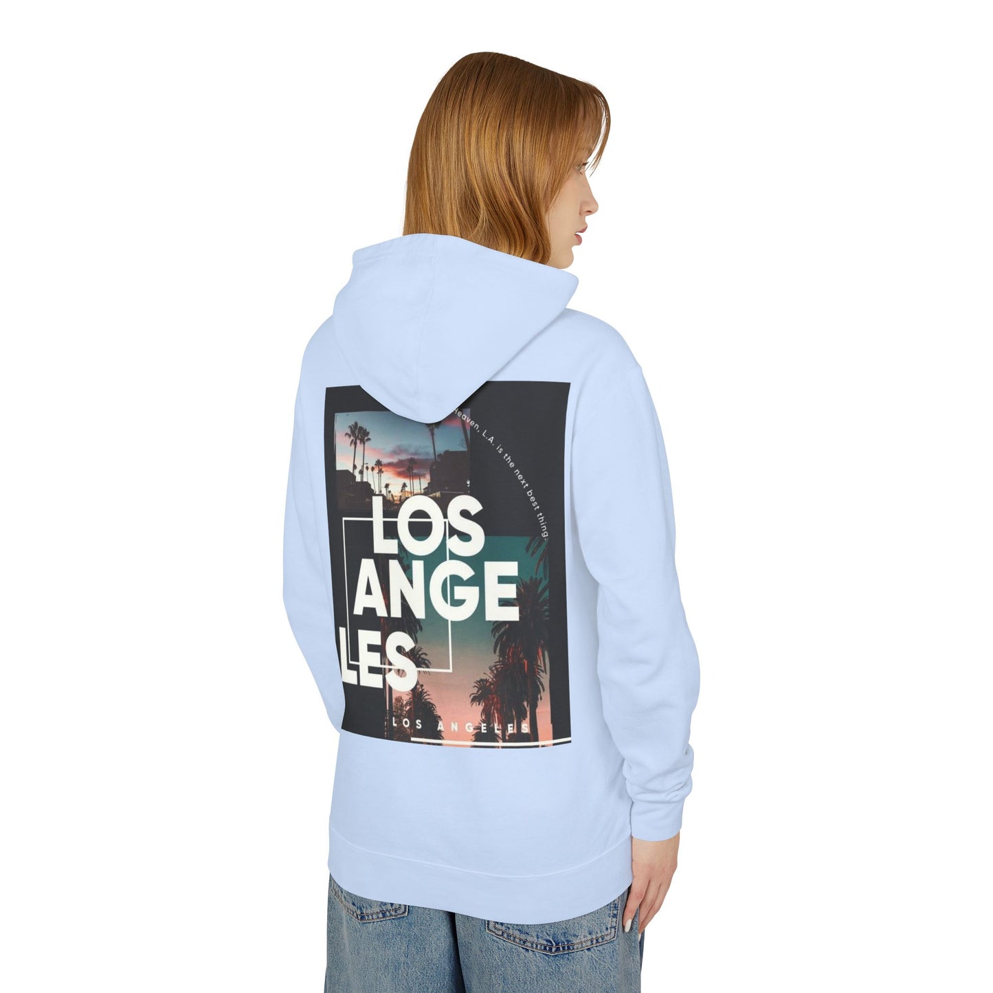 Unisex Los Angeles Vintage Hooded Sweatshirt, Lightweight Casual Hoodie, Travel Souvenir, Summer Wardrobe Essential, Gift for Him/Her