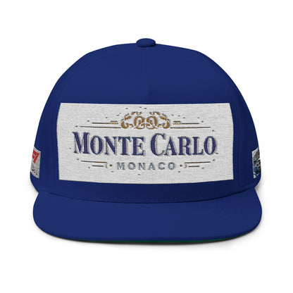 Monte Carlo Monaco Embroidered Flat Bill Cap
