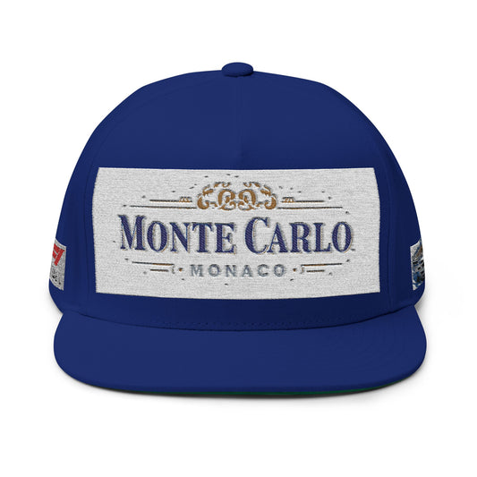 Monte Carlo Monaco Embroidered Flat Bill Cap