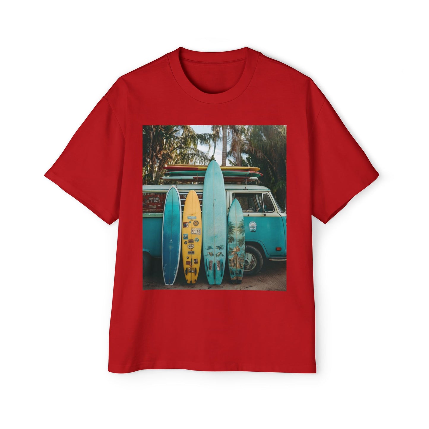 Surf Van Photo T‑Shirt — Vintage Surfboard Beach Tee