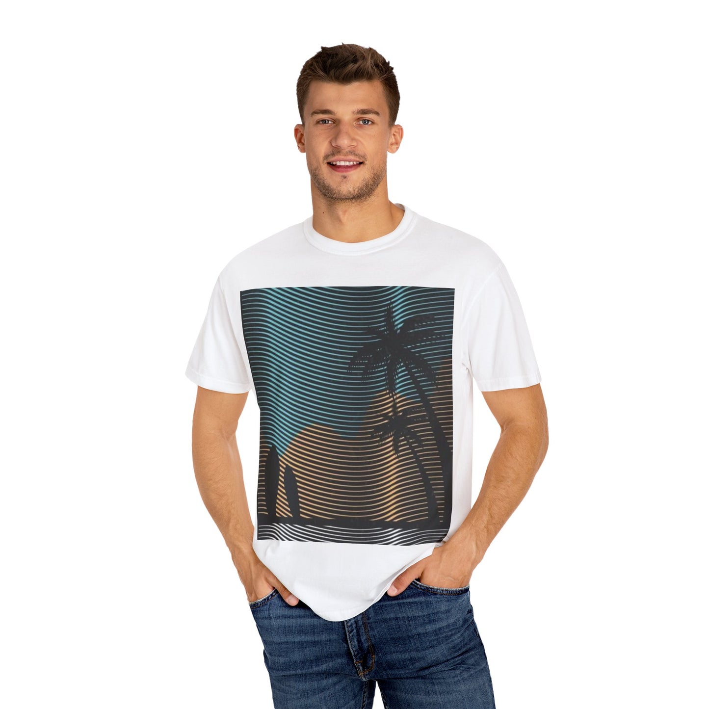 Chill Vibes Unisex Garment-Dyed T-Shirt for Beach Lovers, Summer Casual Wear, Vacation Tee, Relaxed Fit, Gift for Him/Her