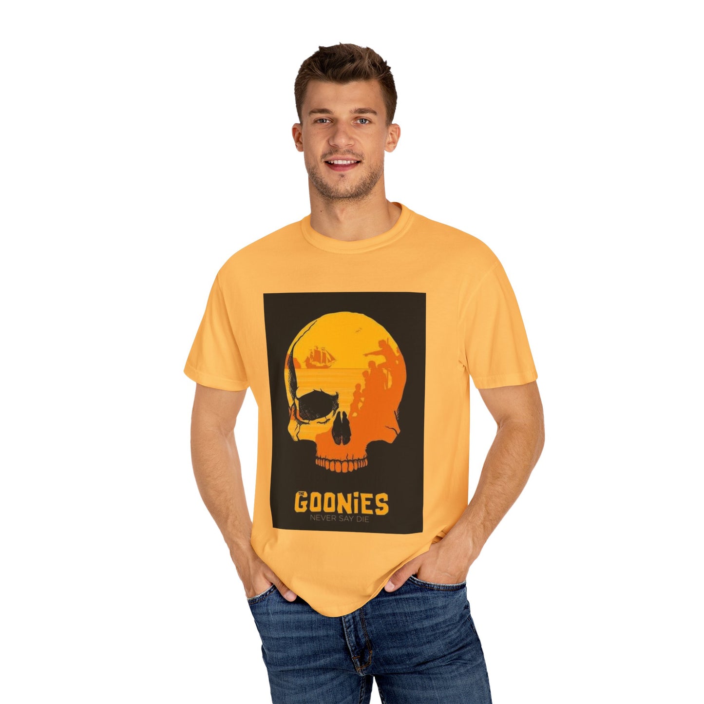 Retro Goonies Skull Tee - Unisex Garment-Dyed T-Shirt