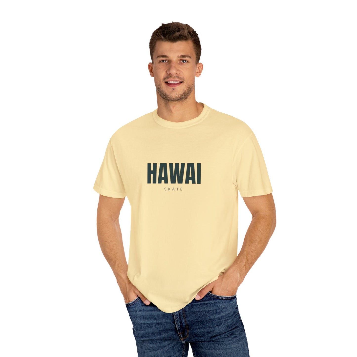 Hawaii Garment-Dyed Unisex T-shirt - Casual Beachwear, Travel Souvenir, Summer Vibes, Gift for Him/Her, Retro Style