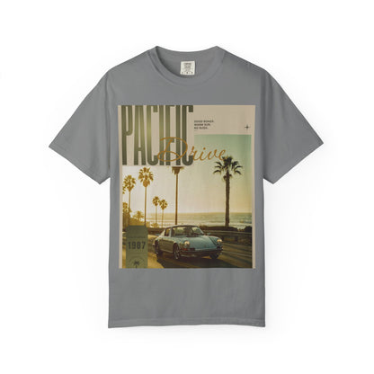 Pacific Drive Vintage Beach T-Shirt – Sunset Palm Coastal Graphic Tee