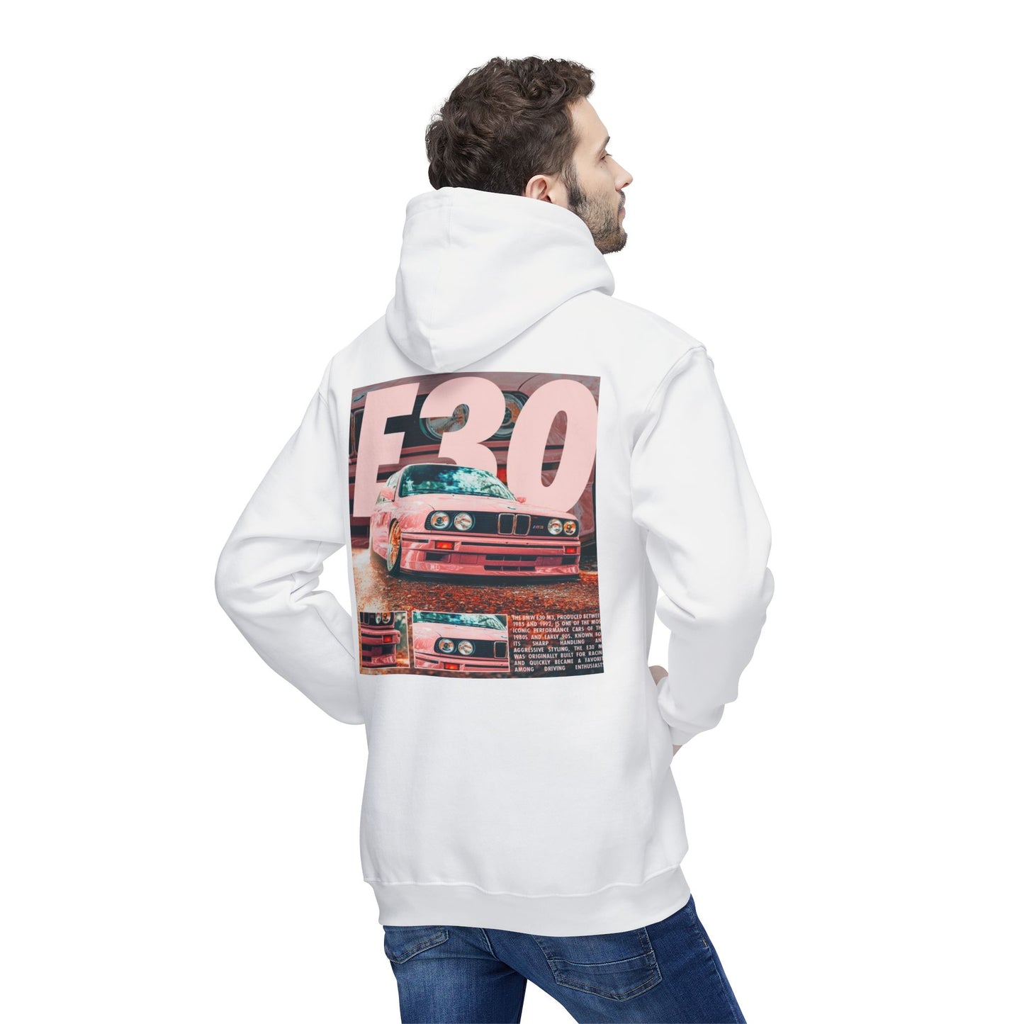 Vintage Car Graphic Unisex Hoodie - Retro BMW E30 Design
