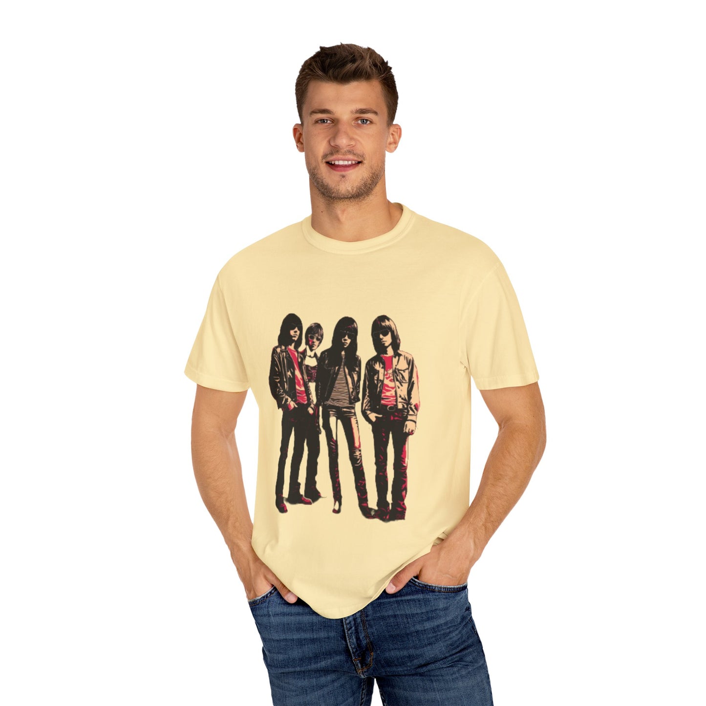 Rock Band Graphic Unisex Garment-Dyed T-Shirt