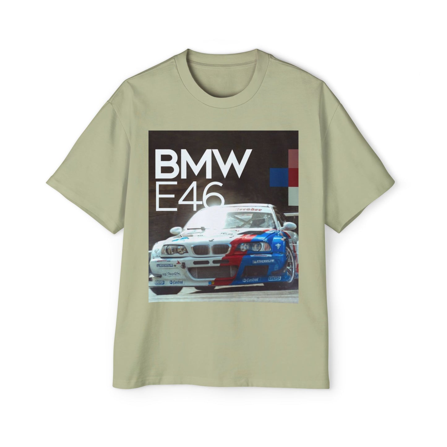 BMW E46 Racing Tee — Mens Oversized Car Graphic T-Shirt