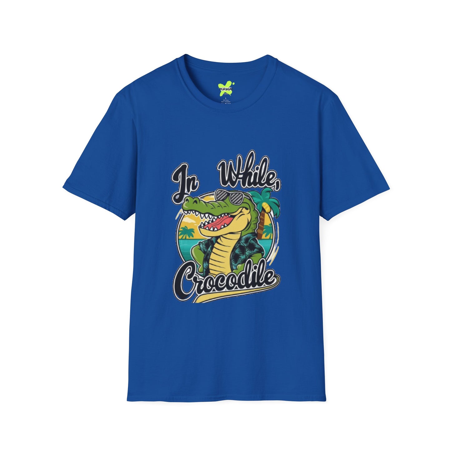 In Wild Crocodile Unisex Softstyle T-Shirt - Fun Graphic Tee for Animal Lovers