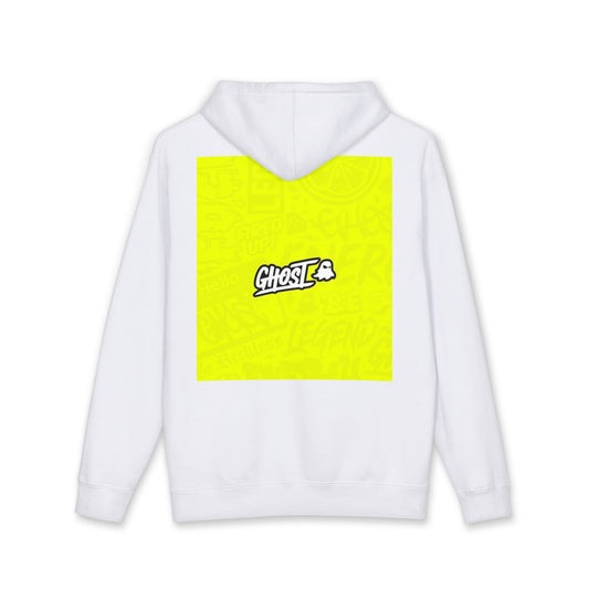 Realist Ghost Hoodie — Neon Yellow Graphic Pullover