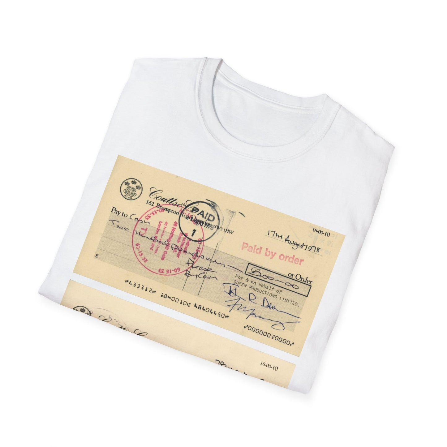 Vintage Document Unisex Softstyle T-Shirt - Paid Graphic Tee