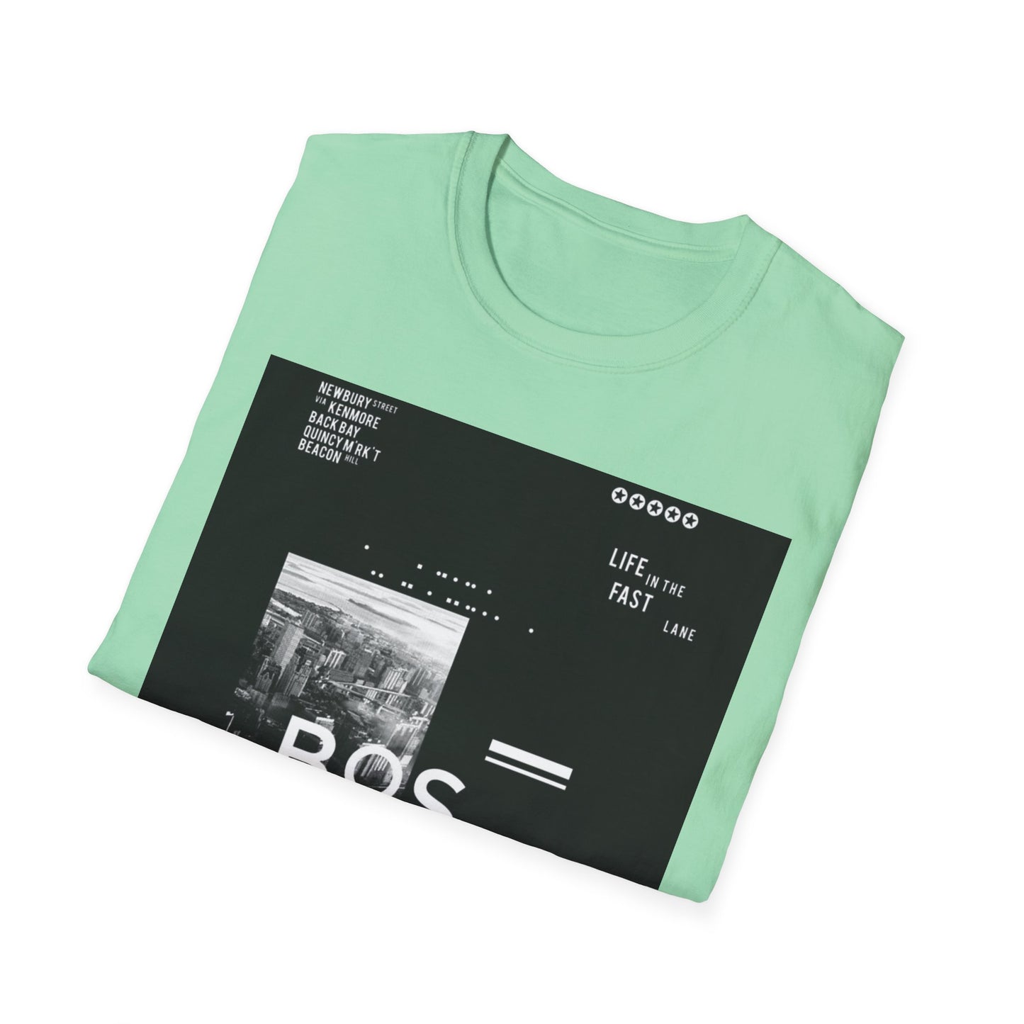 Boston Unisex Softstyle T-Shirt, Casual Wear, Travel Souvenir, Graphic Tee, Vintage Design, Gift for Him/Her