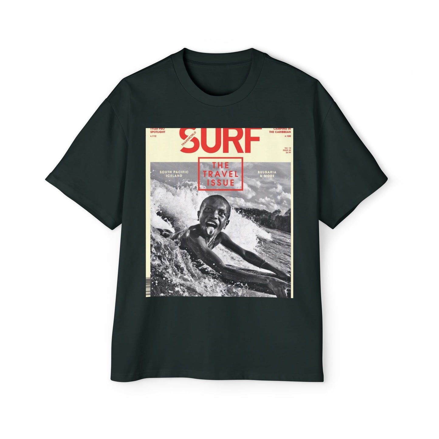 Surf Magazine Graphic Tee — "Surf: The Wave Issue" Vintage Beach Shirt