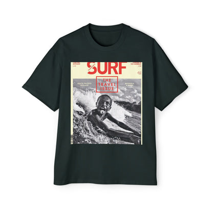 Surf Magazine Graphic Tee — "Surf: The Wave Issue" Vintage Beach Shirt