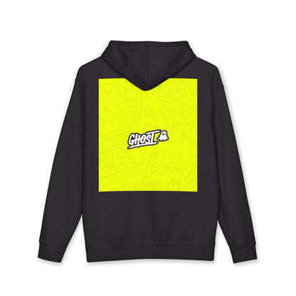 Realist Ghost Hoodie — Neon Yellow Graphic Pullover