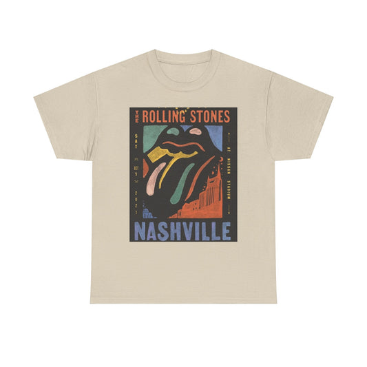 Retro Rolling Stones Nashville Tee, Vintage Band Shirt, Unisex Cotton T-Shirt, Music Lover Gift, Concert Attire, Festival Wear